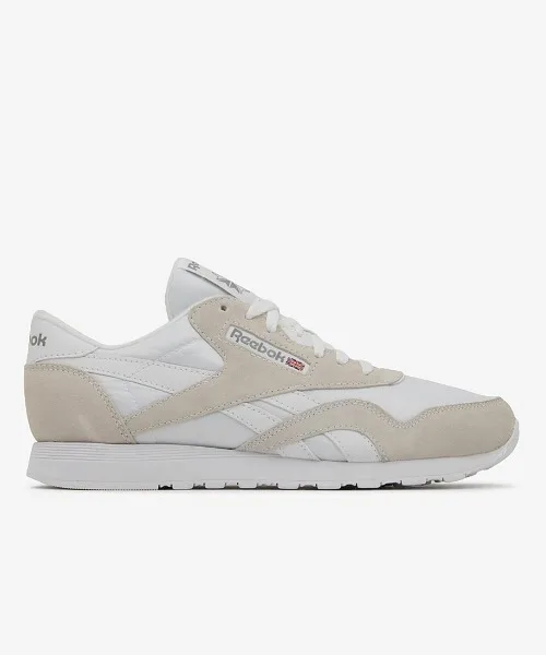 Мужские кроссовки из нейлона и кожи Reebok CLASSIC NYLON белые
