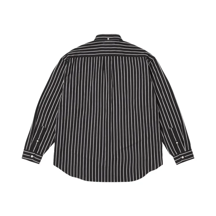Рубашка Supreme x MM6 Maison Margiela в полоску, черная — фото 2