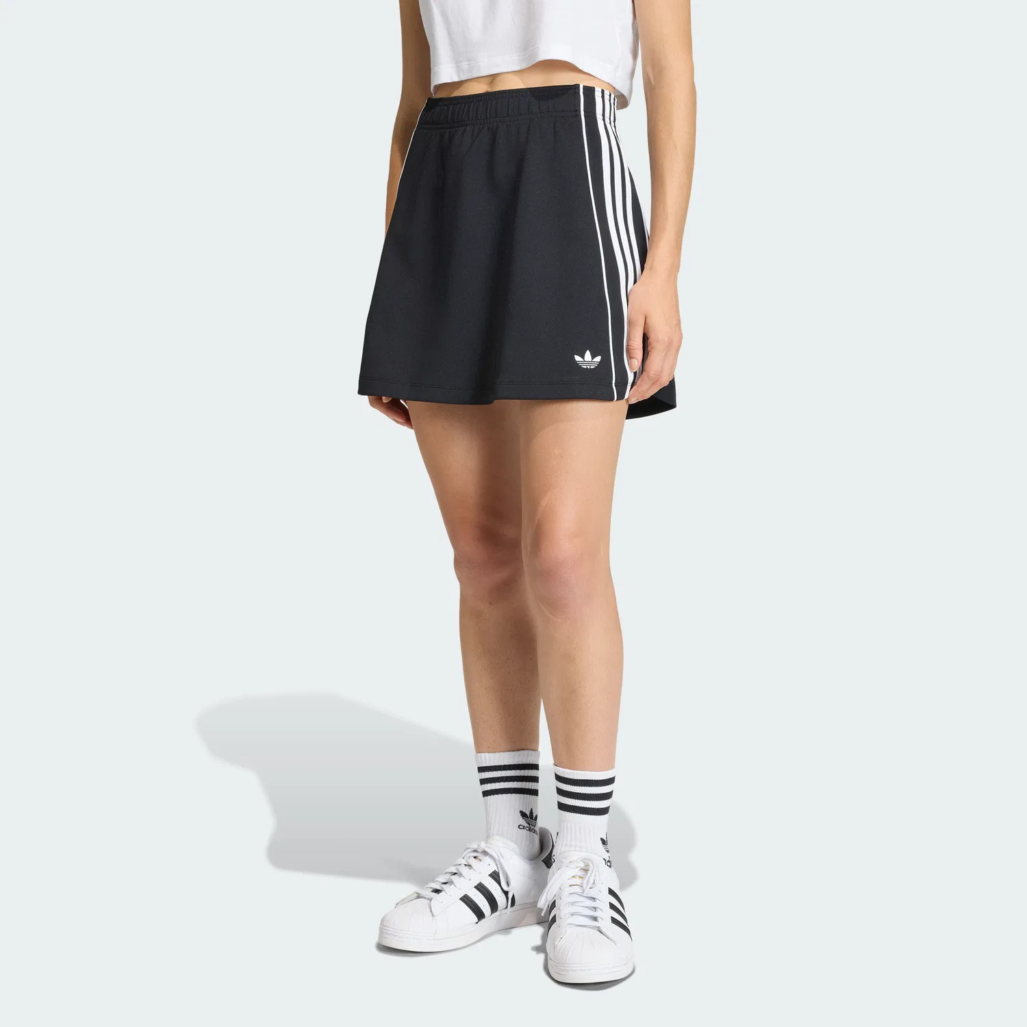 Женская юбка с тремя полосками чёрная от Adidas