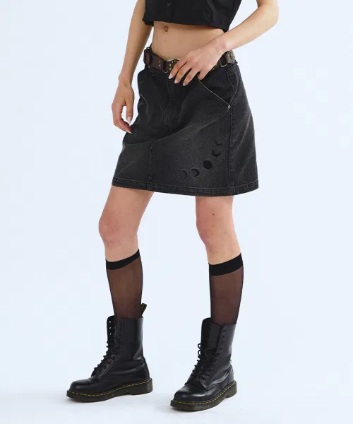 Женская юбка NYXX BASIC DENIM SKIRT BLACK WASHED