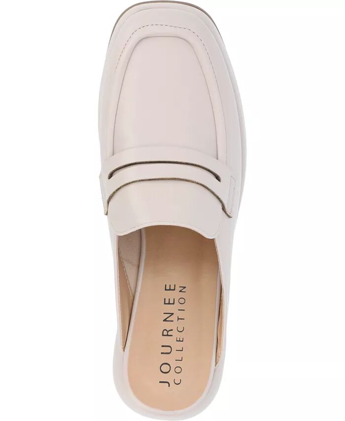 Женские мюли-лоферы Antonina Platform Journee Collection, коричневый/бежевый — фото 4
