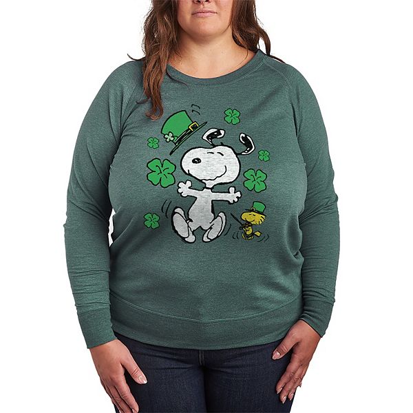 

Футболка с длинным рукавом French terry Peanuts Snoopy & Woodstock St Patrick's plus size Licensed Character, Heather Green, Зеленый, Футболка с длинным рукавом French terry Peanuts Snoopy & Woodstock St Patrick's plus size Licensed Character, Heather Gre