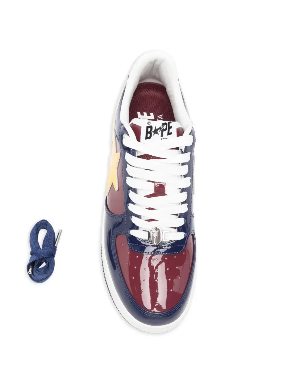 Кроссовки Bape Sta на шнуровке A BATHING APE, красный — фото 4