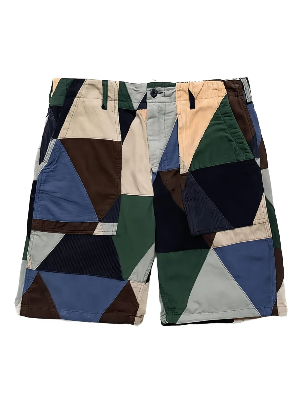 

Шорты в стиле милитари с отделкой в технике пэчворк Engineered Garments, синий