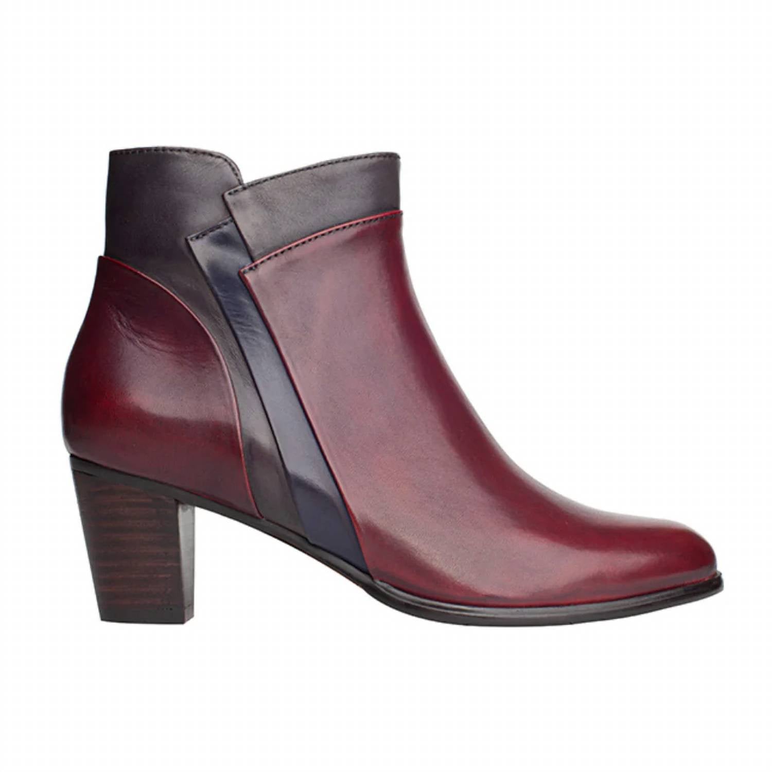 Женские ботильоны Sonia 137 Glove Leather в цвете Sangria/mel/muddy Regarde Le Ciel, Sangria/Mel/Muddy