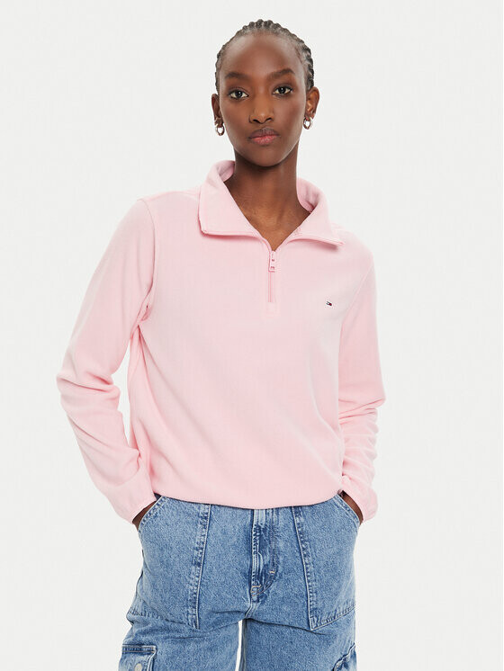 

Флисовая куртка стандартного кроя Tommy Jeans, розовый