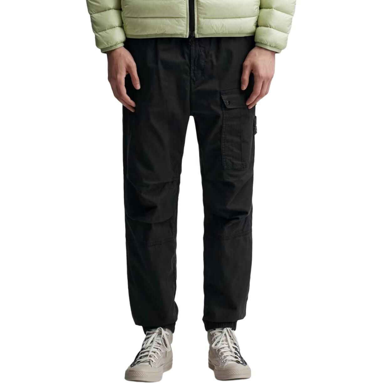 Брюки мужские Stone Island Compass-patch Cargo, черный — фото 3