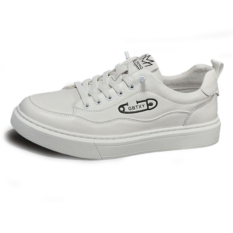 

SENJIALUO Износостойкие легкие дышащие лоу-топ скейтбордские кроссовки мужские белые, цвет White