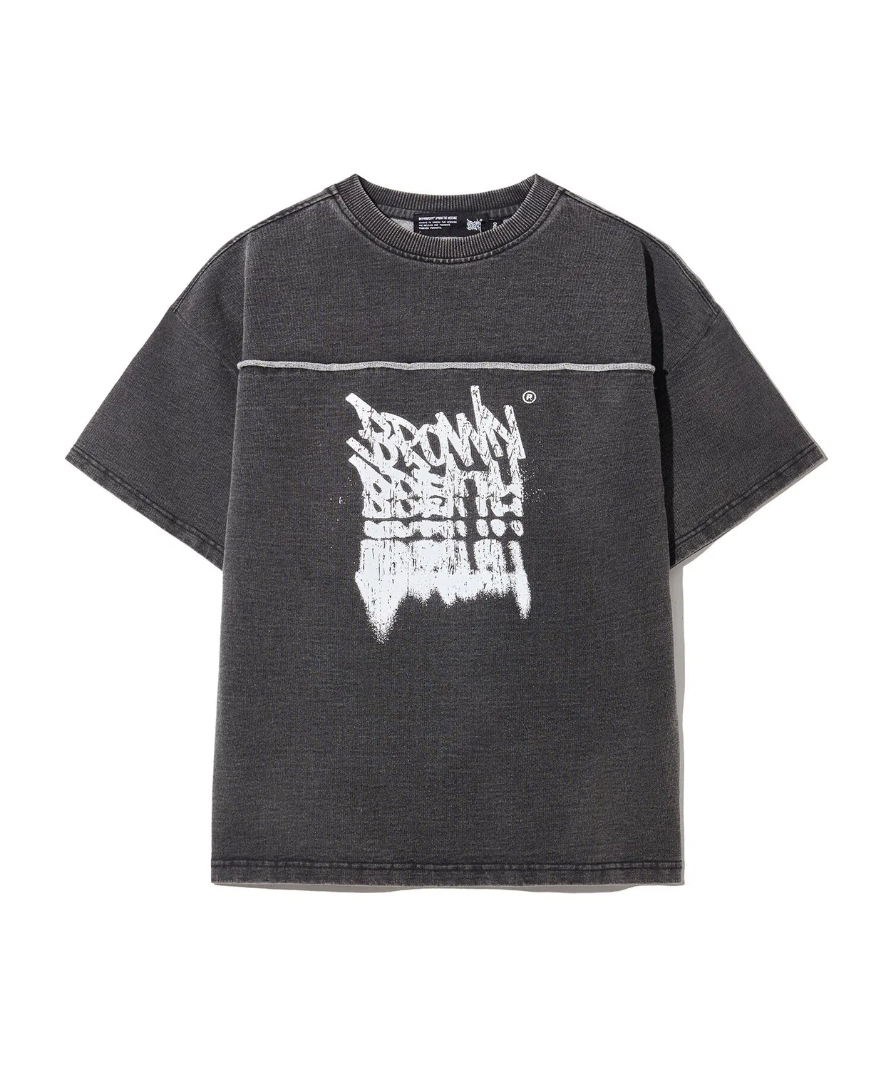 Детская футболка с джинсовой вставкой чёрная от Brownbreath Kids — фото 2
