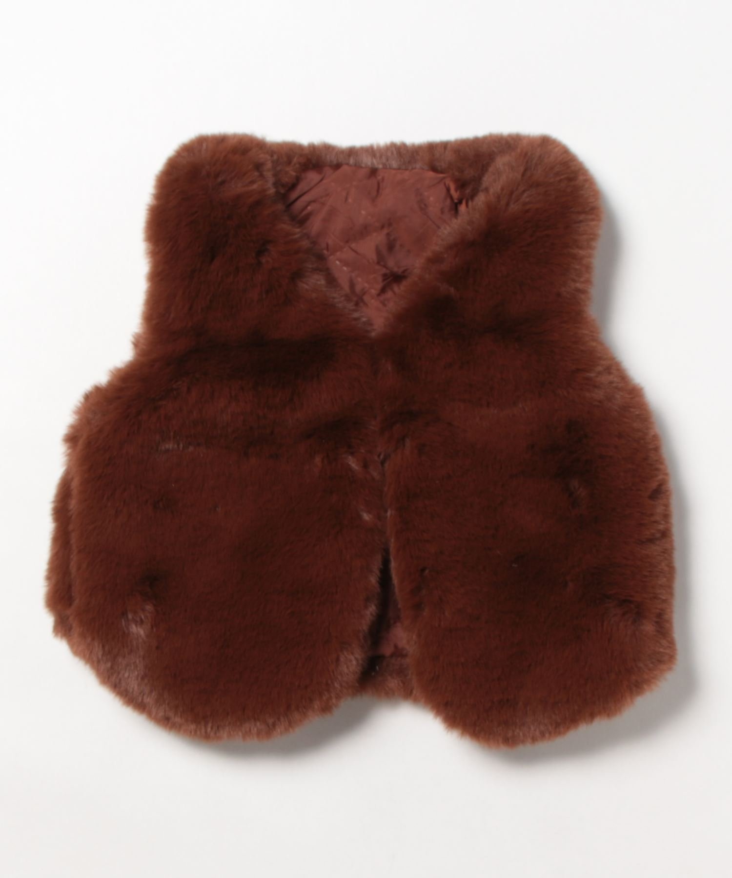 Корейская детская одежда, милый жилет из искусственного меха Aimoha Kids, brown