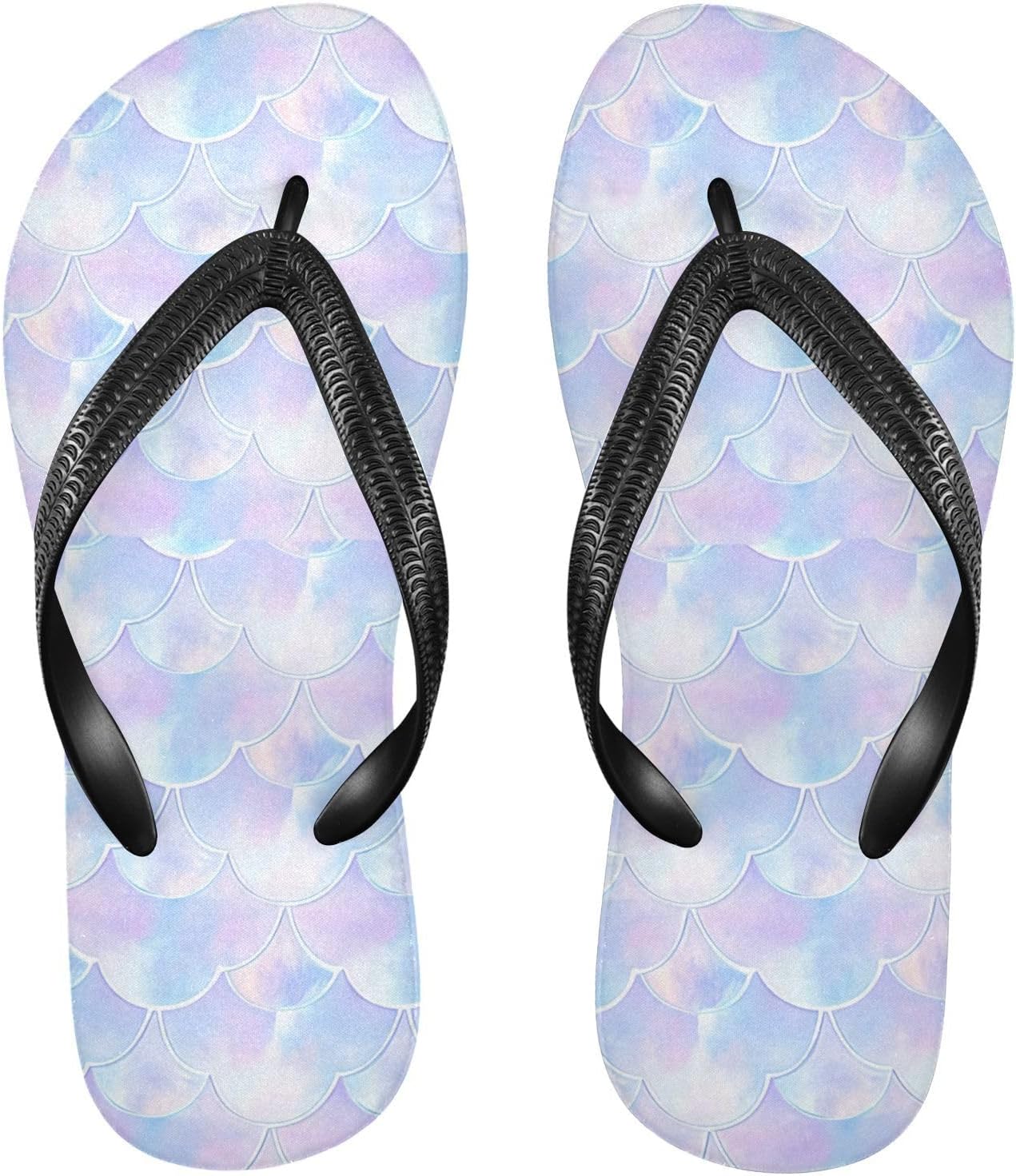 

Женские и мужские пляжные шлепанцы с фиолетовыми чешуйками русалки, летние повседневные сандалии для душа 20862019 Kfbe