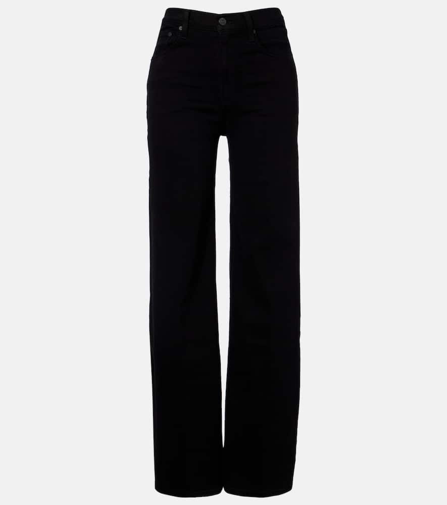 

Джинсы Lyra с высокой талией и широкими штанинами Citizens of Humanity, Plush Black