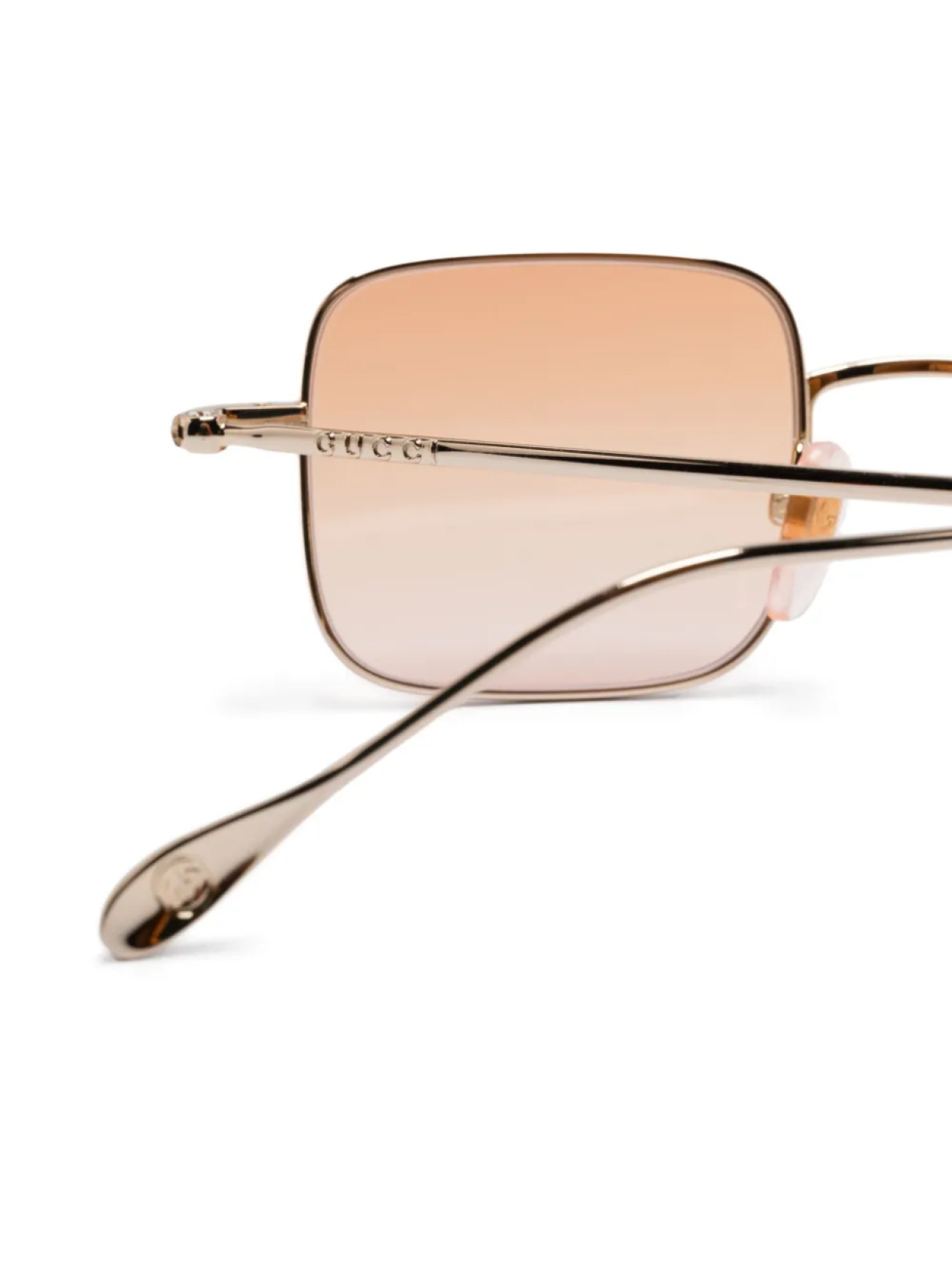 Gucci Eyewear square-frame солнцезащитные очки, золотой — фото 3