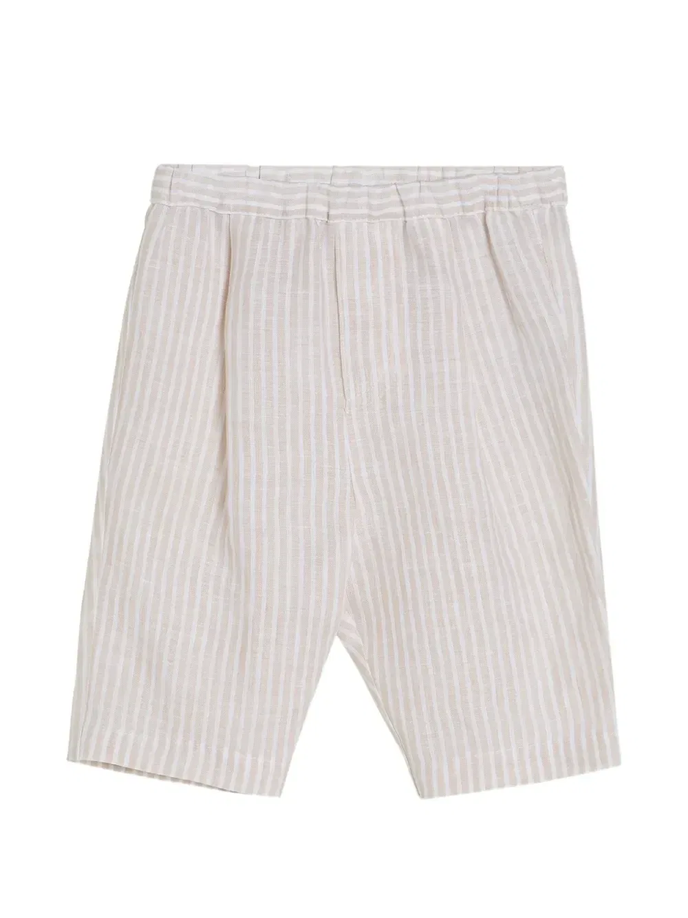Льняные брюки Baby Bernie в полоску Brunello Cucinelli Kids, бежевый