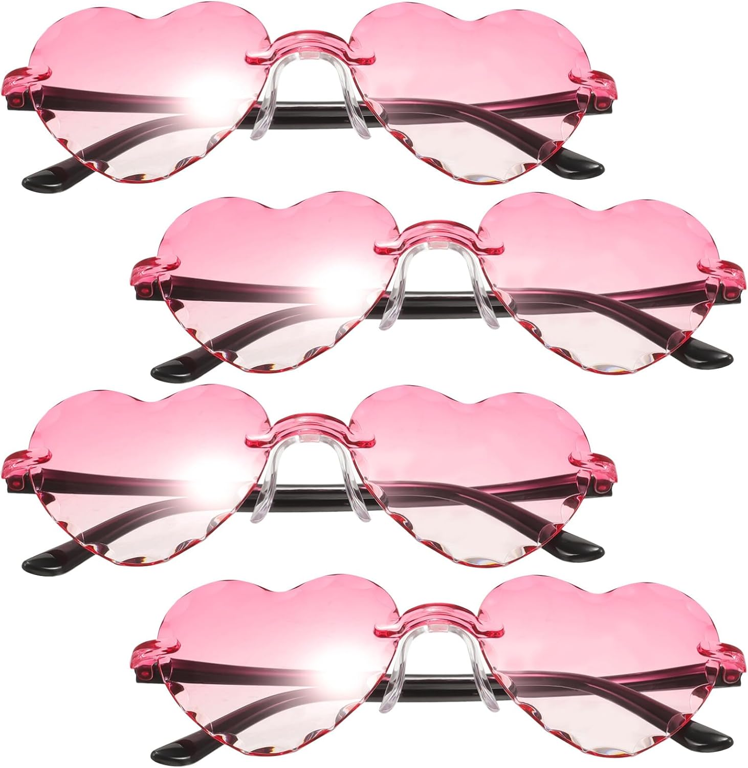 

GALPADA 4 шт. Солнцезащитные очки в форме сердца для вечеринок. Стильные и забавные очки с градиентным переходом цвета для женщин и мужчин. Аксессуар для костюмированных вечеринок и Дня святого Валентина, As Shown