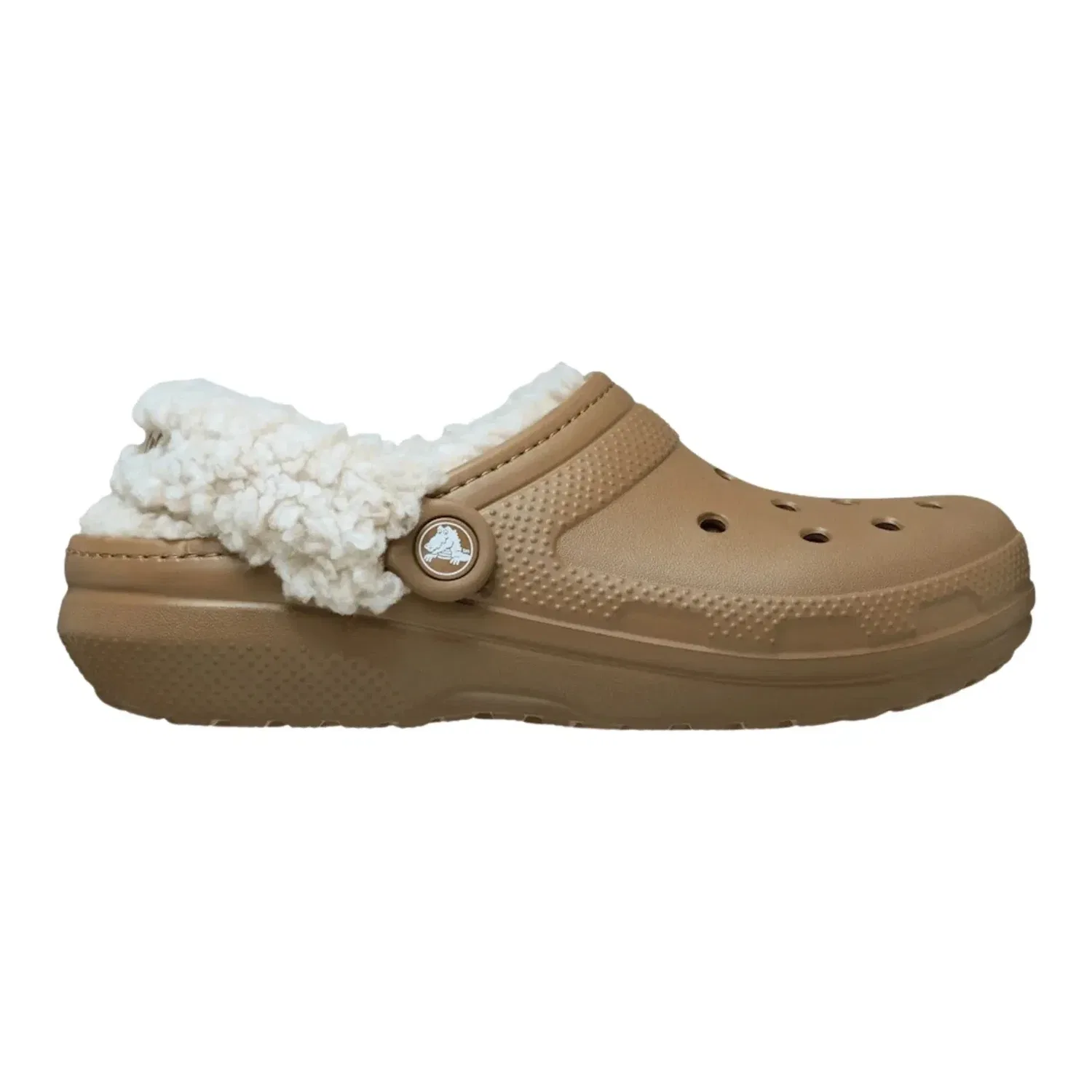 Мужские сабо Crocs Classic 211396-2EY, флисовая подкладка, слипоны, повседневная обувь, модель JAX959, коричневый — фото 3