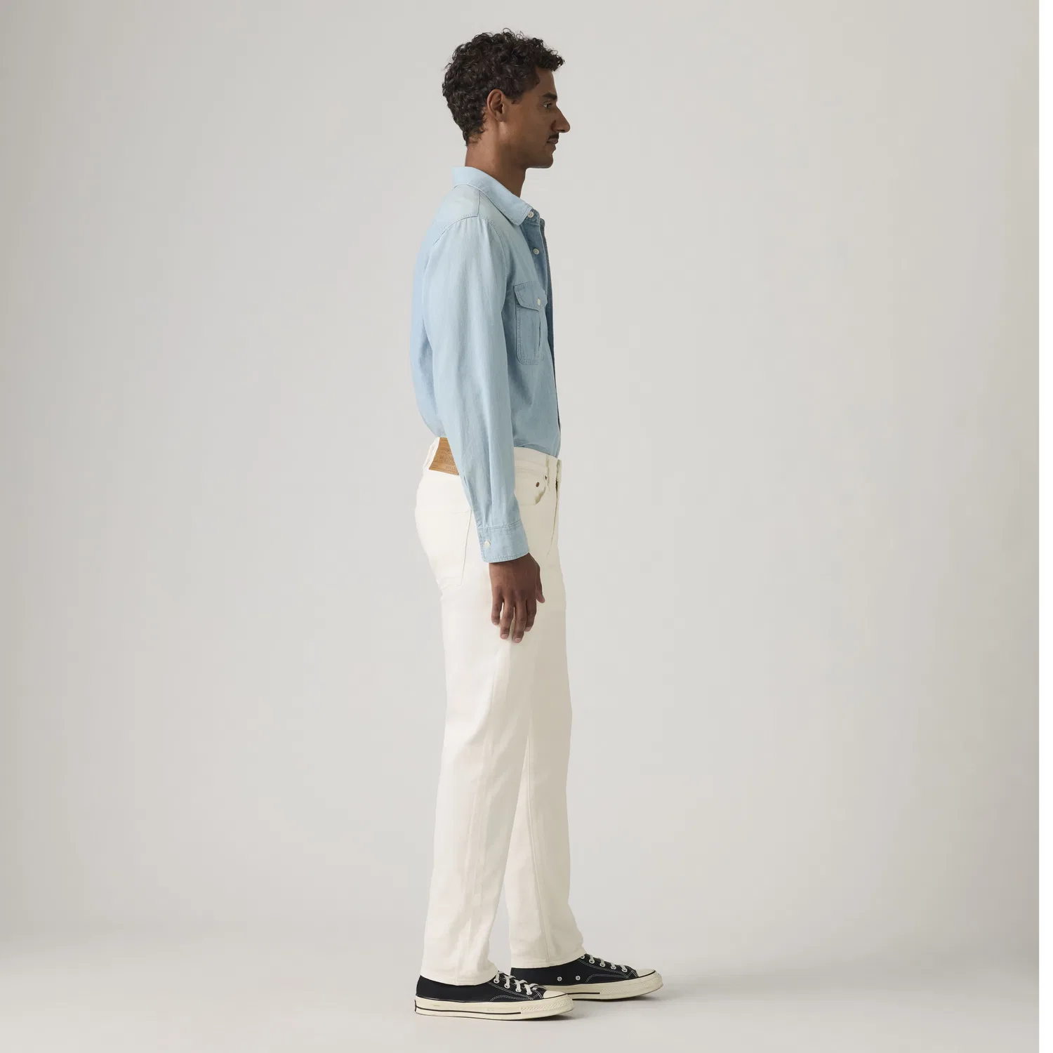 Мужские джинсы 502 Taper Authentic Soft Levi's, White — фото 4