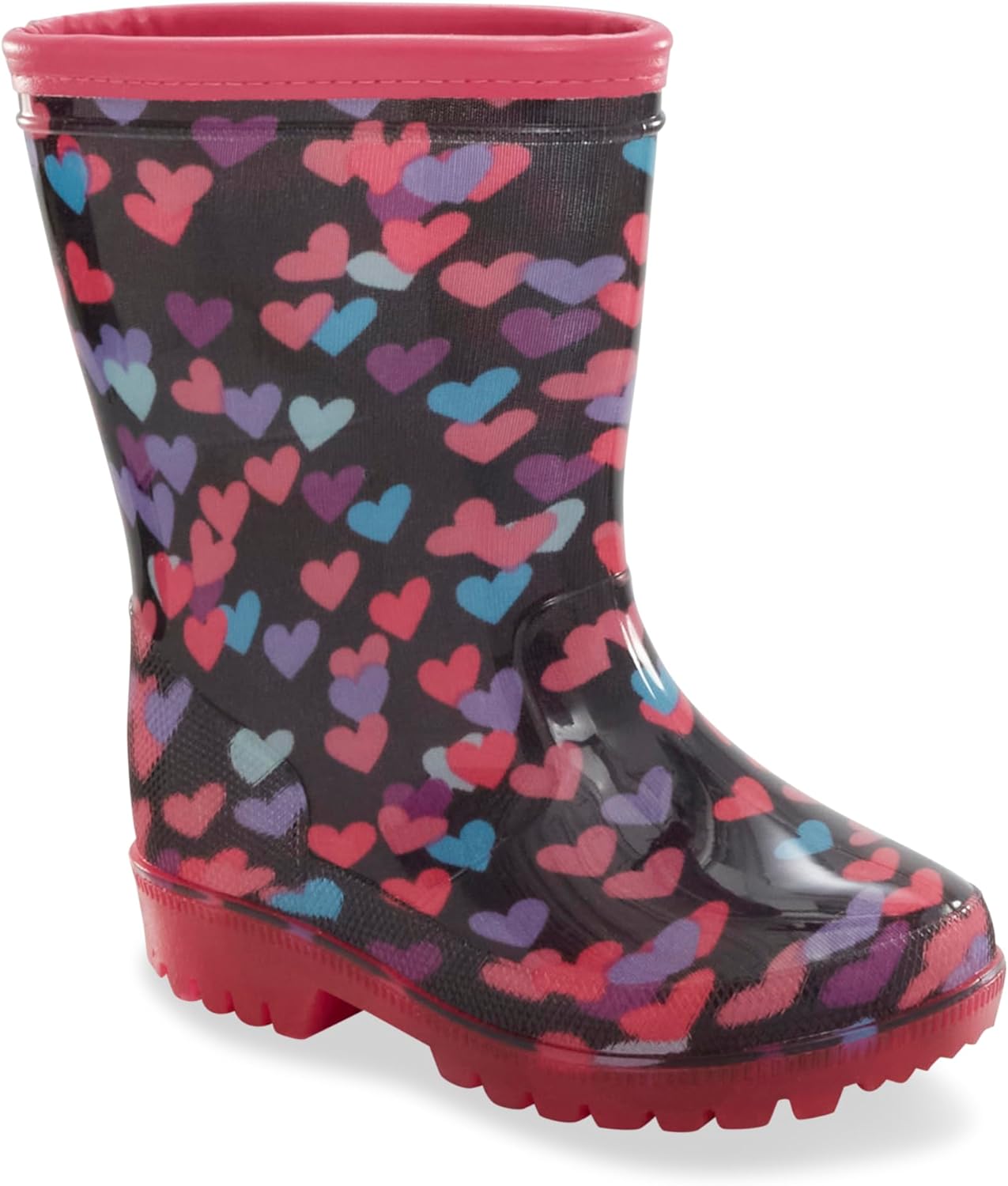 

Светящиеся детские сапоги Stride Rite 360 Misty Rain для мальчиков и девочек, Heart Print