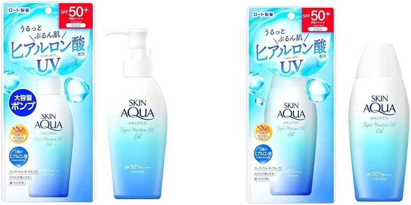 Солнцезащитный гель Skin Aqua Super Moisture Gel Pump 140 г + Super Moisture UV Gel 110 г SPF50+ PA++++