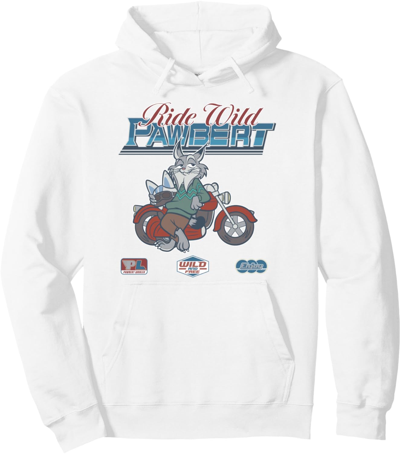 

Толстовка Disney Zootopia 2 Ride Wild Pawbert Lynxley Wild And Free, белый