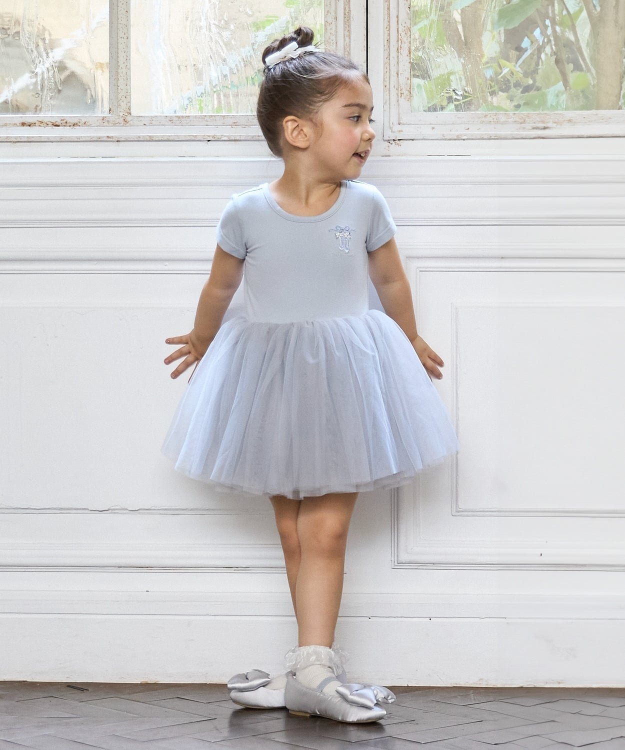 Платье из тюля Petit main, Light Blue