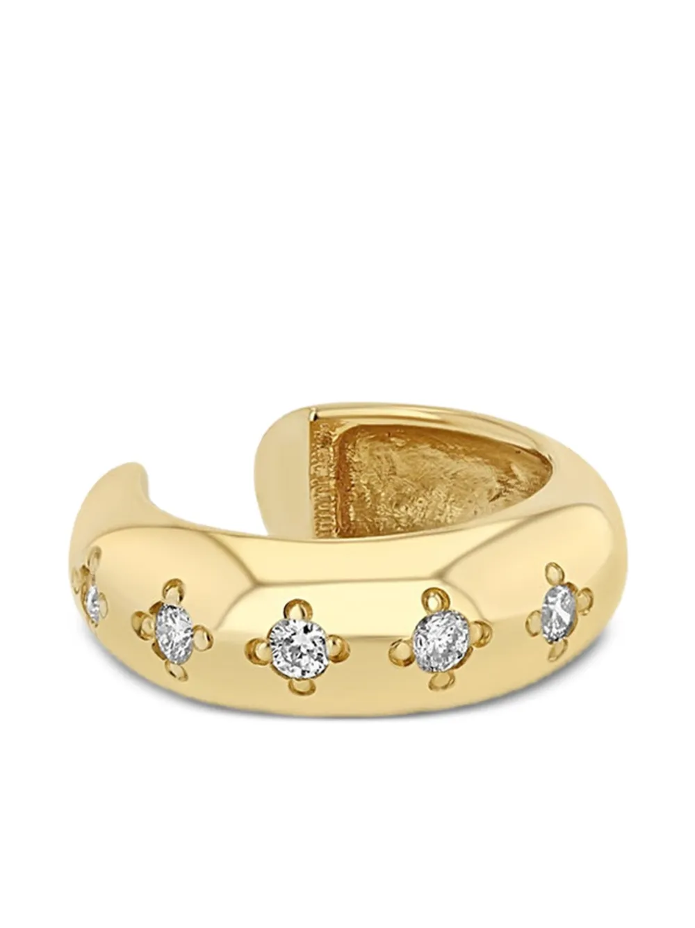 

Серьга-кафф из желтого золота с бриллиантами Zoë Chicco, золотистый