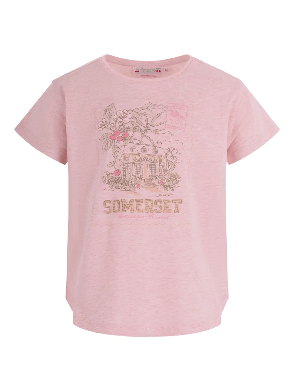 

Футболка с графическим принтом Bonpoint, розовый