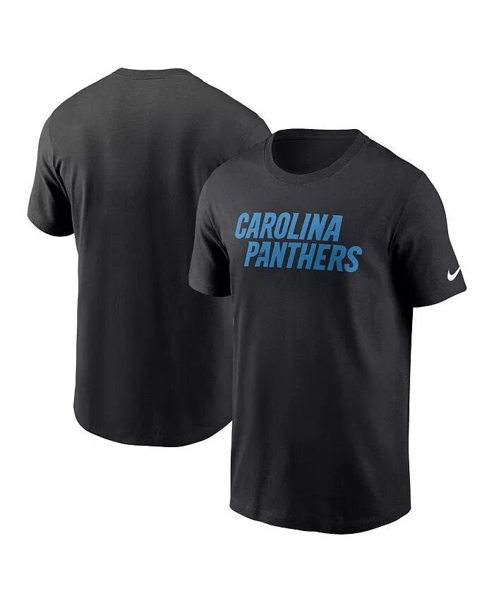 

Мужская черная футболка Carolina Panthers Primetime Wordmark Essential Nike