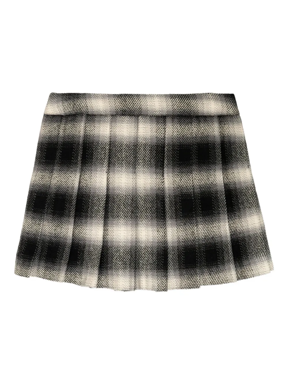 

Юбка в складку из клетчатой ткани Golden Goose Kids, черный