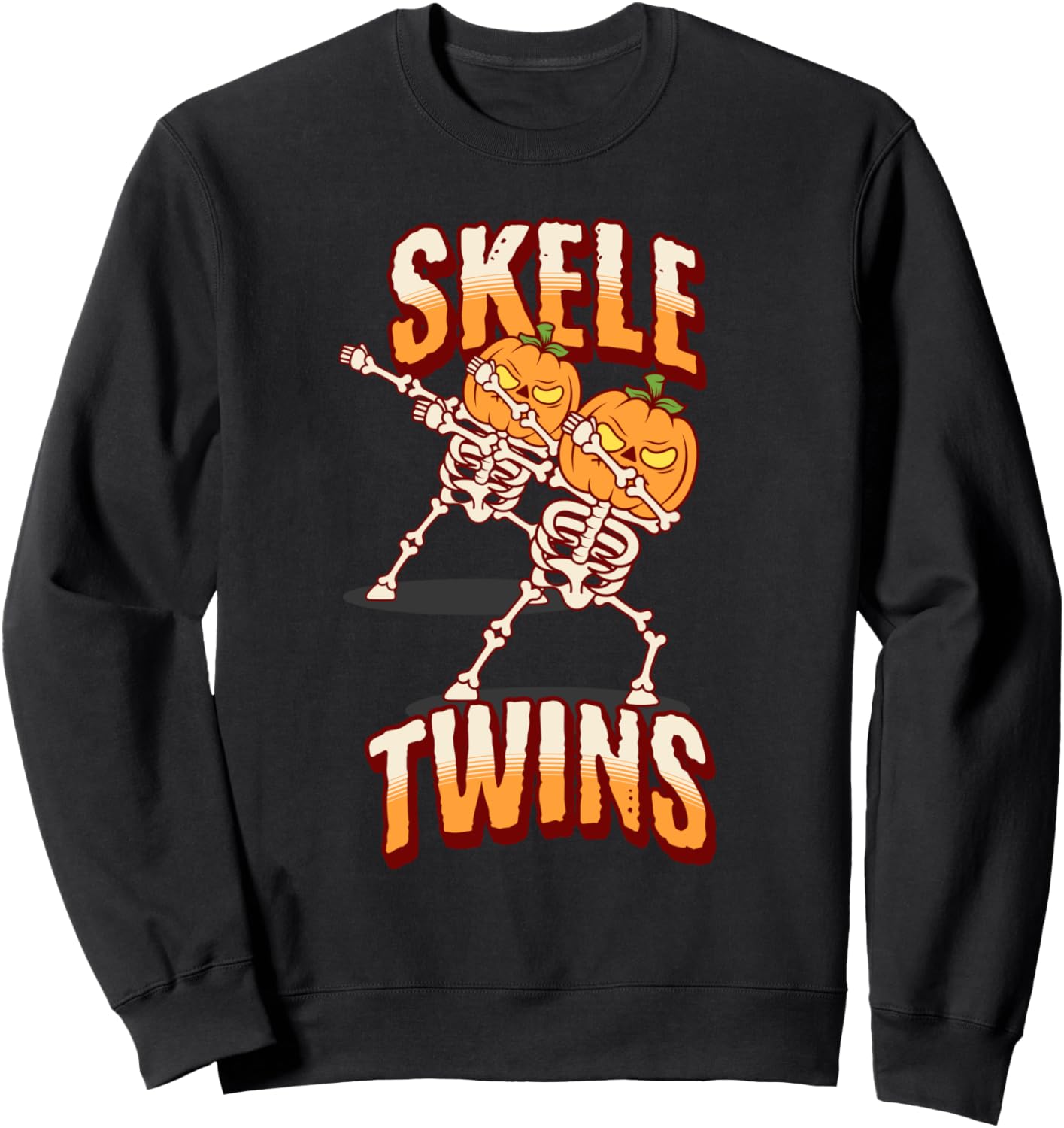 

Забавная толстовка с изображением танцующего скелета-близнеца на Хэллоуин Twin Day Spirit Week Halloween Twinning Girls, черный