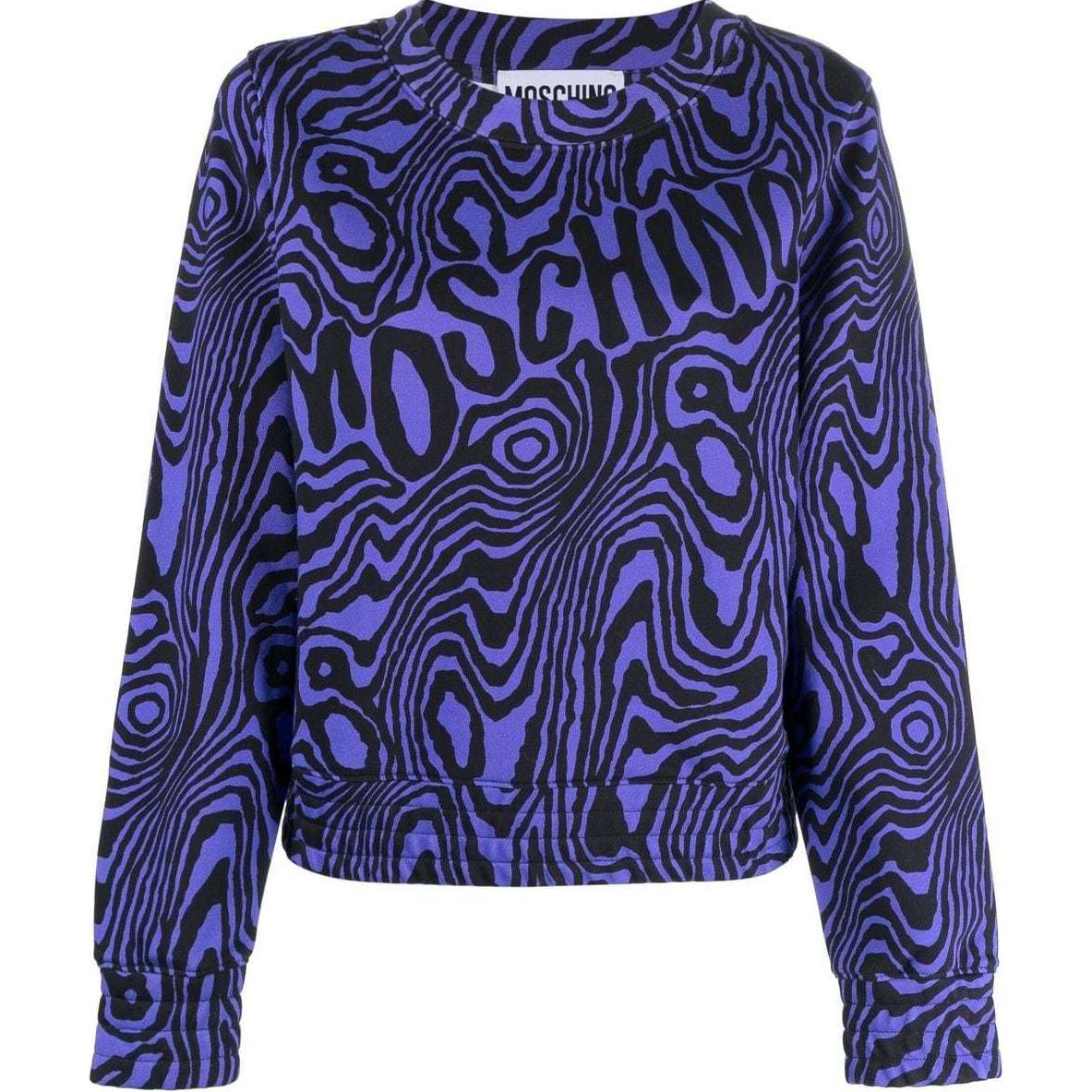 

Хлопковая толстовка с логотипом MOSCHINO, Iron Blue