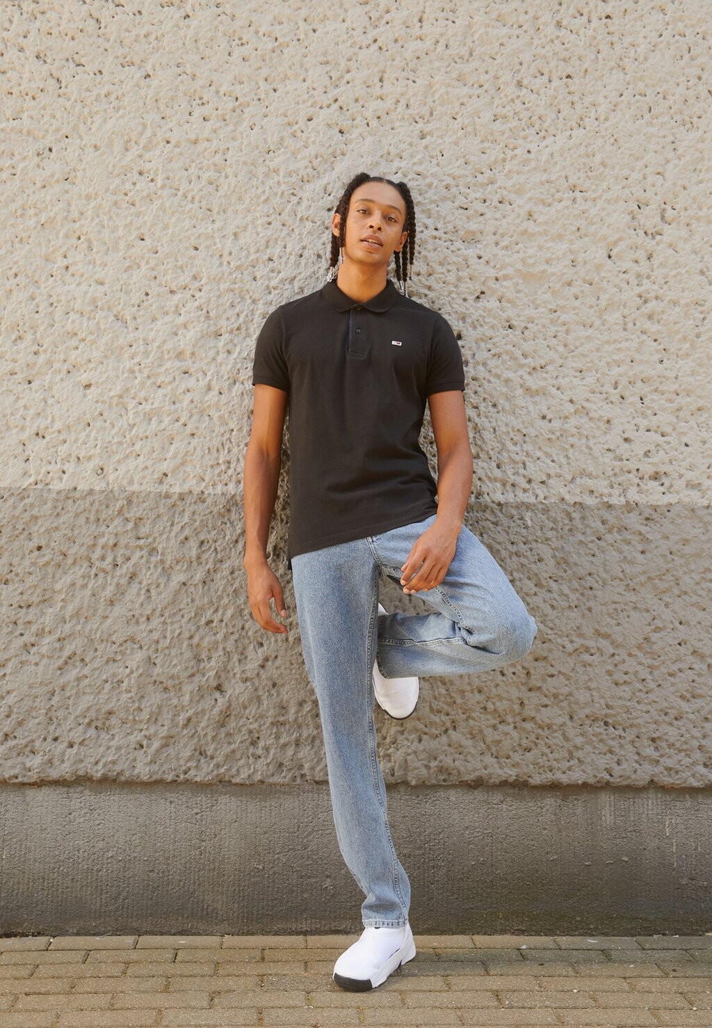 

Рубашка-поло ORIGINAL FINE SLIM FIT Tommy Jeans, томми черный