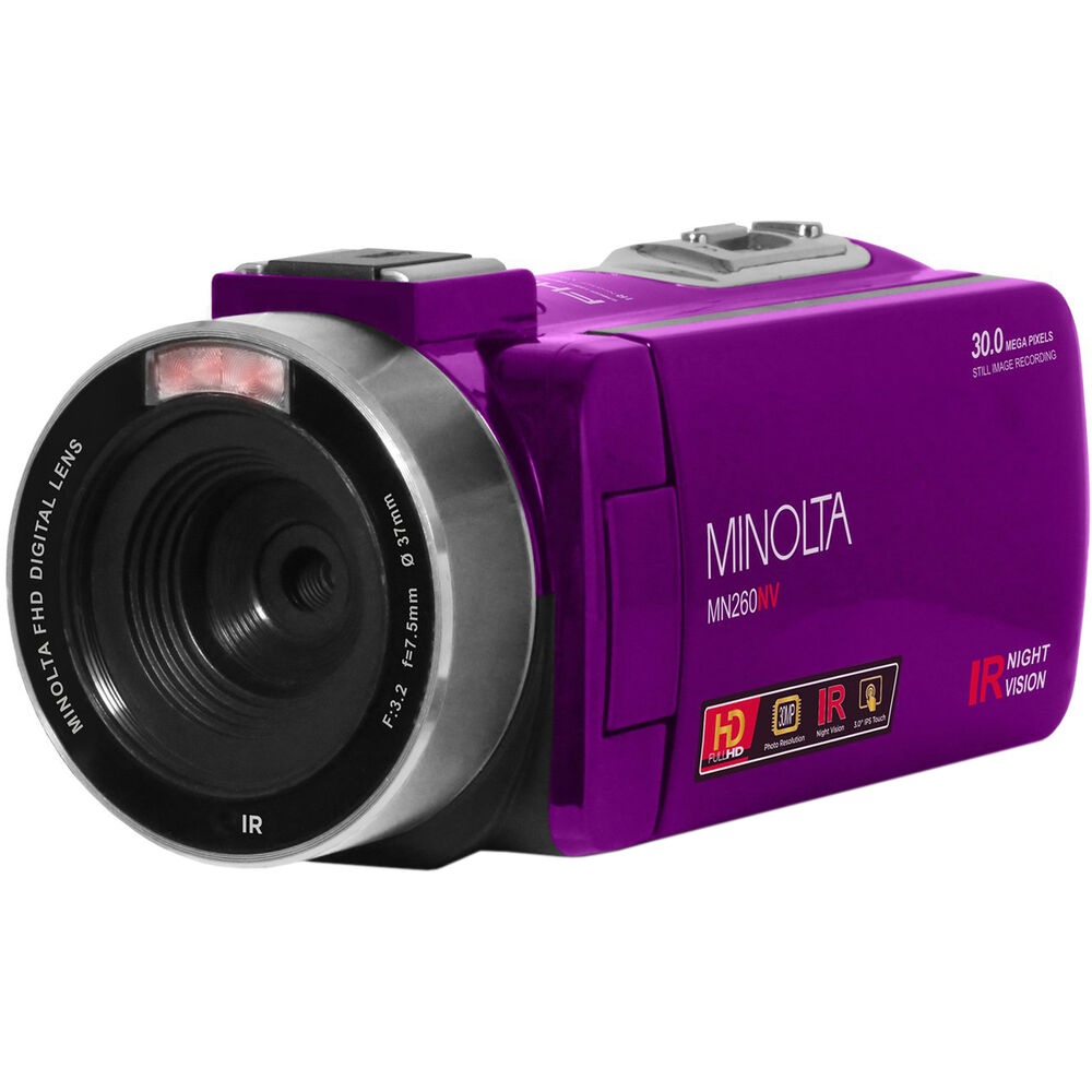 

Видеокамера ночного видения Minolta MN260NV Full HD IR (фиолетовая)