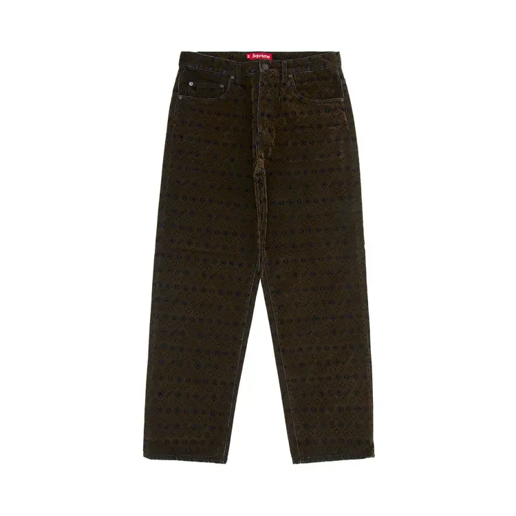 Джинсы Supreme Flocked Loose Fit Jean, цвет «черный»
