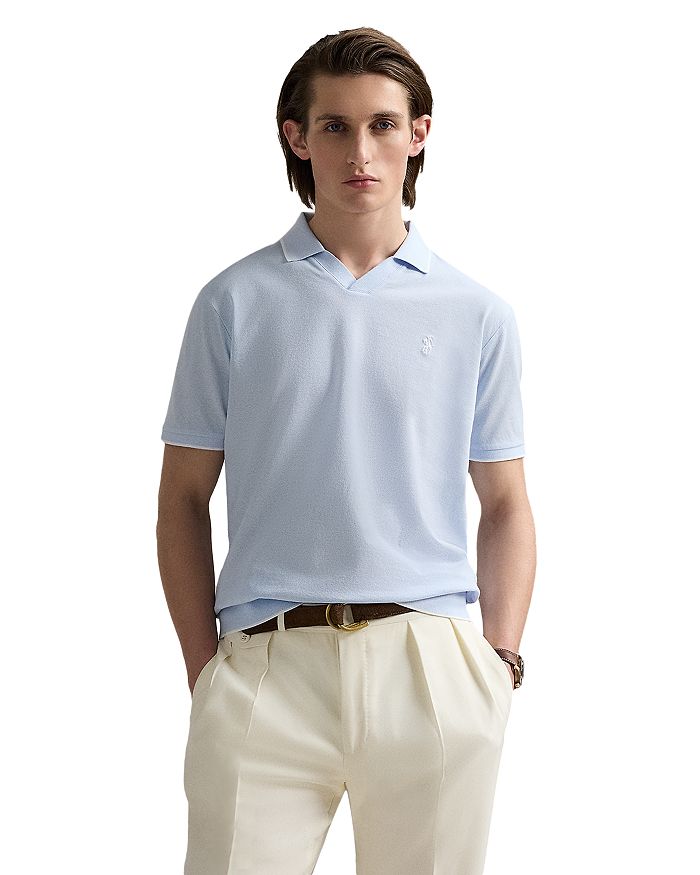 

Жаккардовая поло с сетчатыми вставками Polo Ralph Lauren, синий