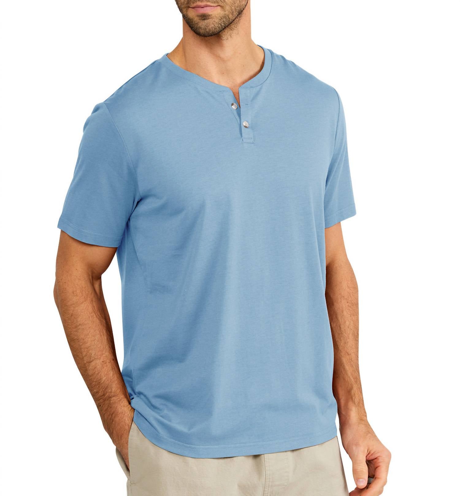 

Футболка Henley Bamboo Heritage в синем тумане FREE FLY