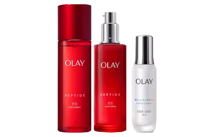 Набор косметики для лица Olay Second Generation: водная эмульсия Big Red Bottle Water, 150 мл + молочко Big Red Bottle Milk, 100 мл + сыворотка Multi-effect Small White Bottle, 50 мл — фото 2
