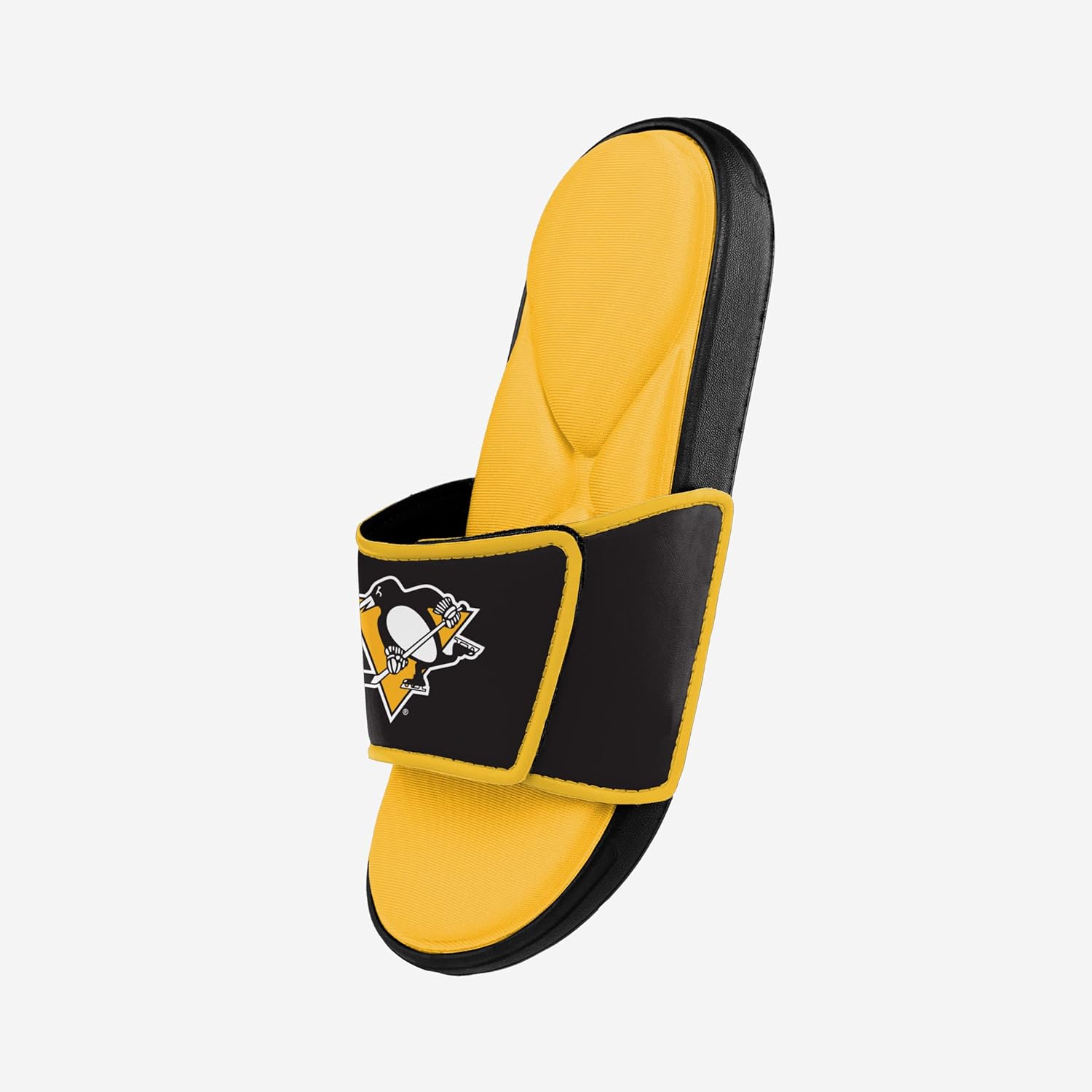 Мужские шлепанцы с логотипом команды NCAA FOCO для душа и спорта, Pittsburgh Penguins 13-14 Team Color — фото 3