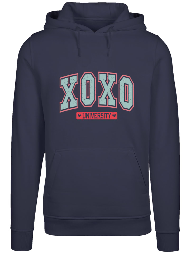 

Толстовка с капюшоном XOXO University ко Дню святого Валентина, темно-синего цвета F4NT4STIC