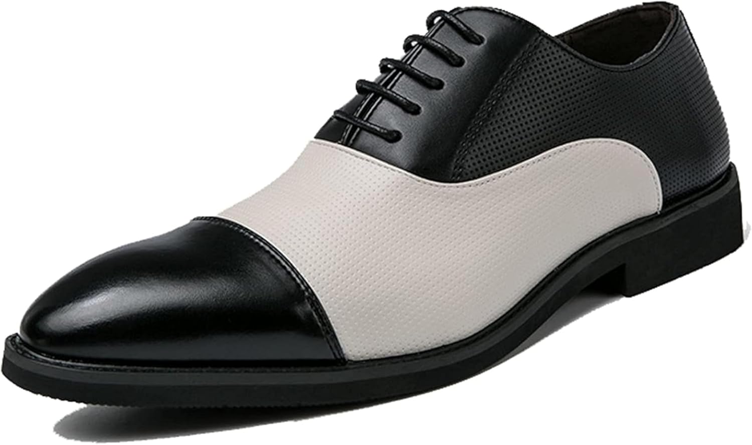 

Весенние и осенние мужские туфли Oxford Leisure с низким каблуком для свадеб, для города и государственных учреждений, золотисто-белые, размер 6,5 Generic