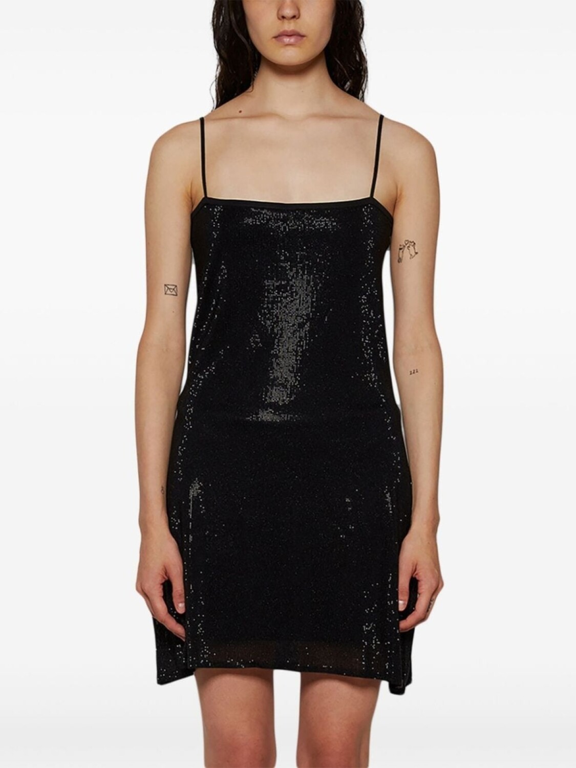 Alexander Wang мини-платье-комбинация, черный — фото 3