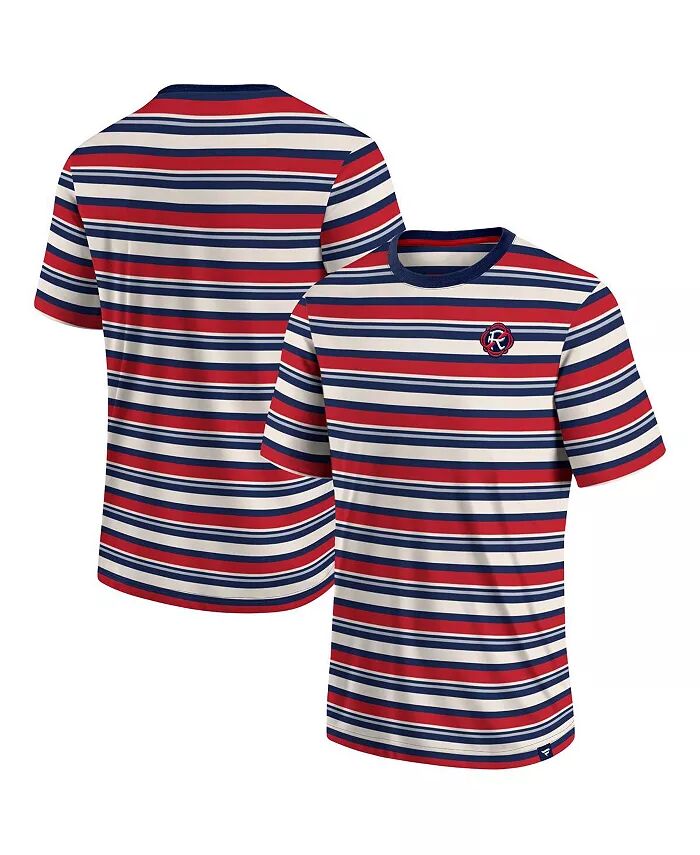 

Мужская красная футболка New England Revolution Shot Clock Stripe Fanatics