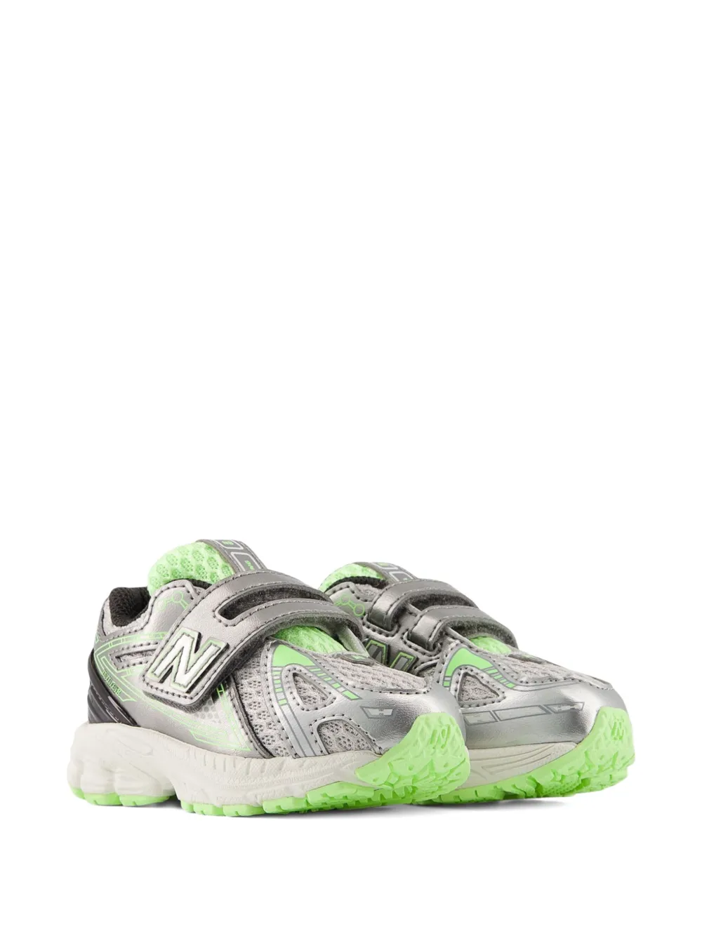 Кроссовки 1906 на липучках New Balance Kids, серебряный — фото 2