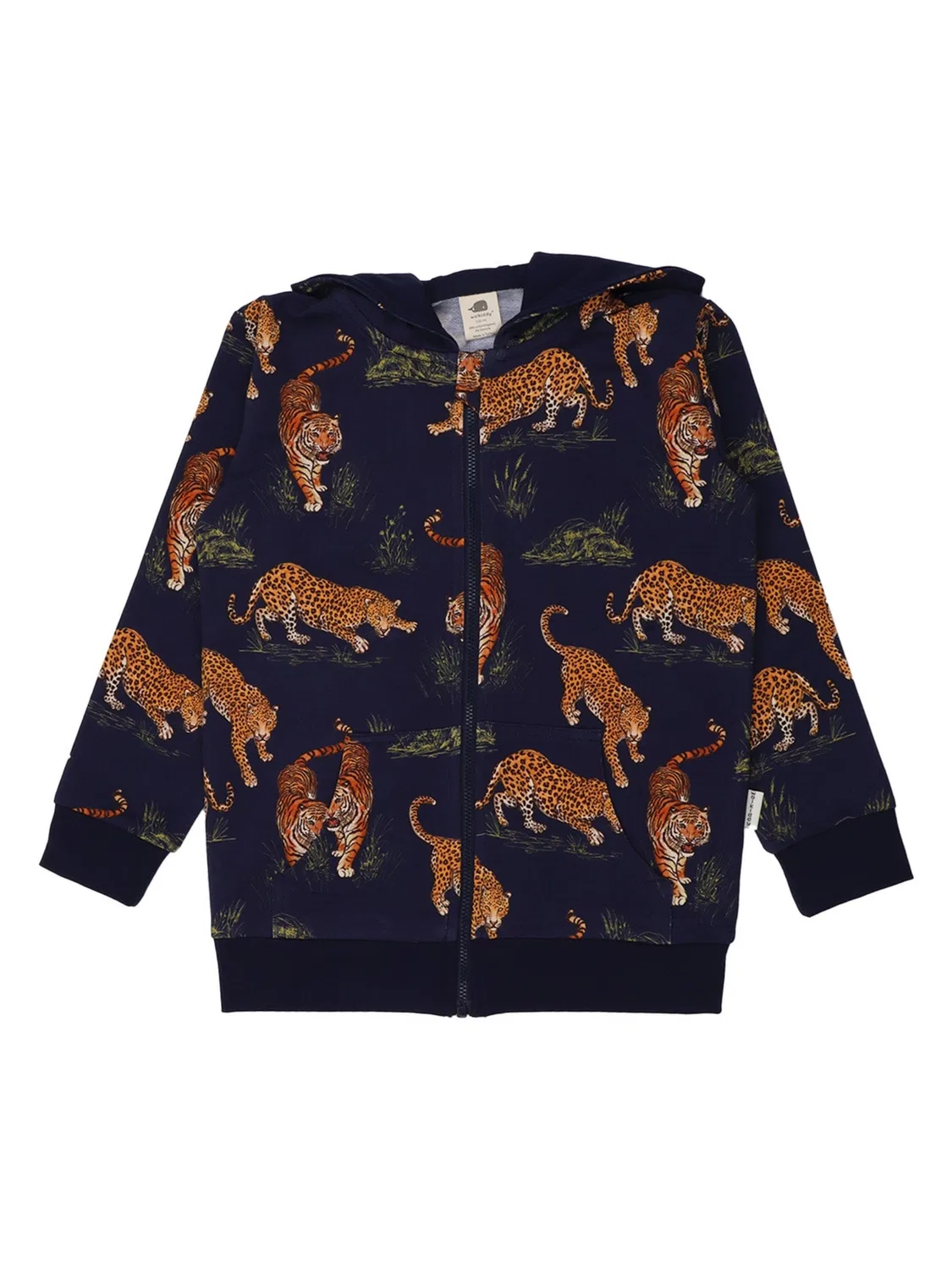 Толстовка на молнии 'Walkiddy - Tigers and Leopards Sweat Jacket' Walkiddy, Navy