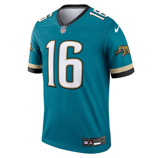 Мужская футболка Trevor Lawrence Teal Jacksonville Jaguars Alternate Legend Player Performance Nike — фото 3