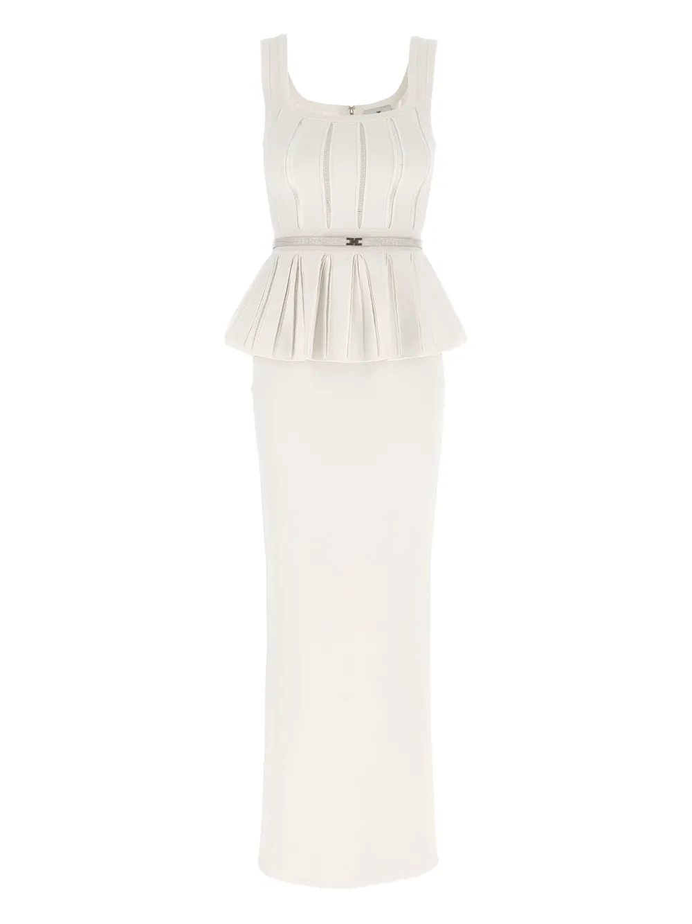 

Длинное платье с люверсами для красной дорожки Elisabetta Franchi, нейтральный