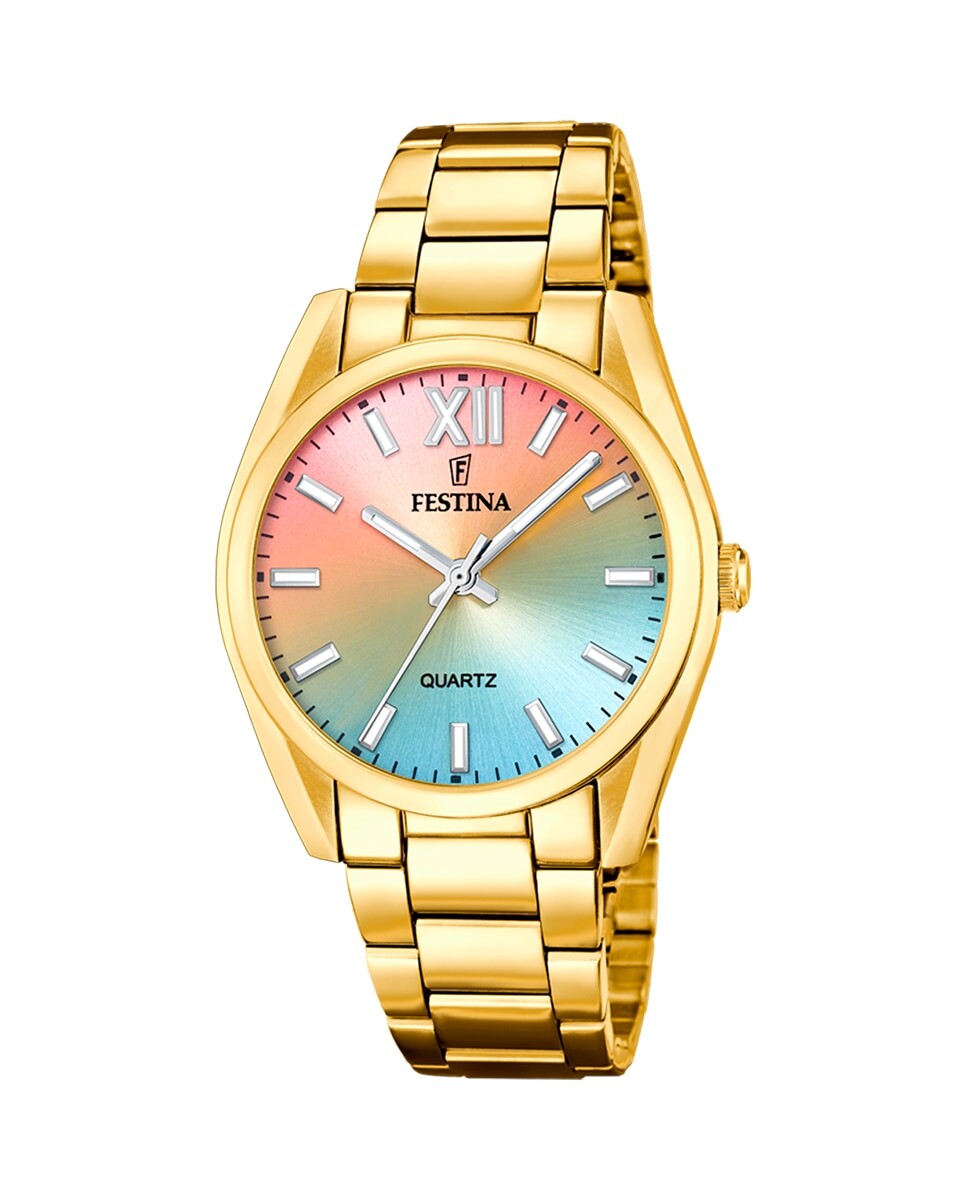 

F20640/7 Женские часы Boyfriend из золотой стали Festina, золотой