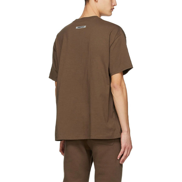 Футболка fw20 logo tee 'rain drum' Fear Of God Essentials, коричневый — фото 4