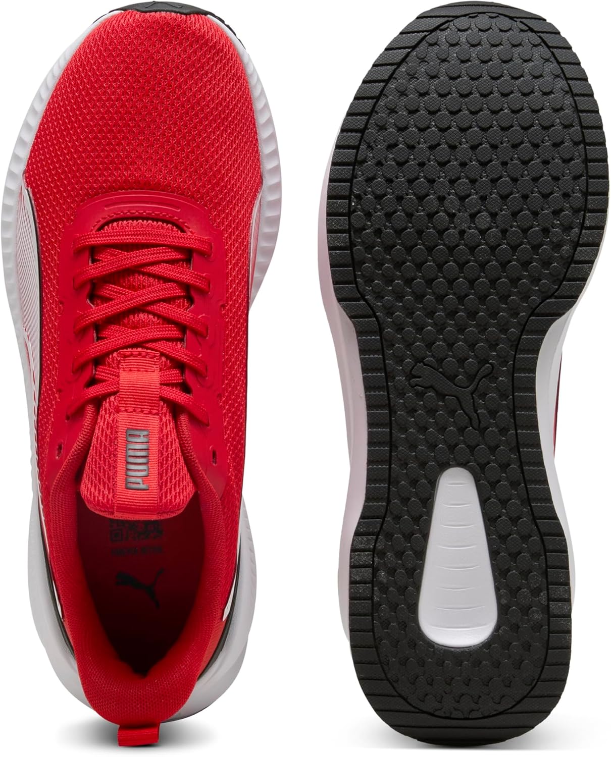 Кроссовки PUMA Unisex-Adult Flyer Lite 3, белый/черный/красный — фото 4