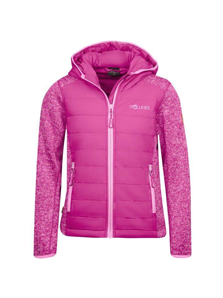 

Флисовая куртка Trollkids Hybridjacke Skabu, цвет dark pink
